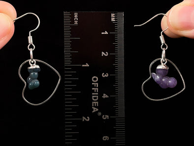 Grape Agate Earrings Electroplated Indonesia A0108-Throwin Stones