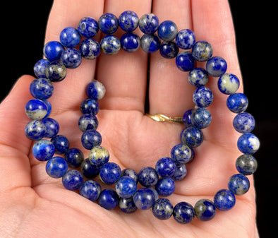 Lapis Lazuli Round Bead Strand A0110-Throwin Stones