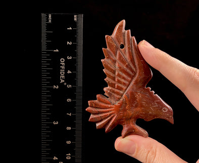 Red Jasper Carved Eagle A0069-Throwin Stones